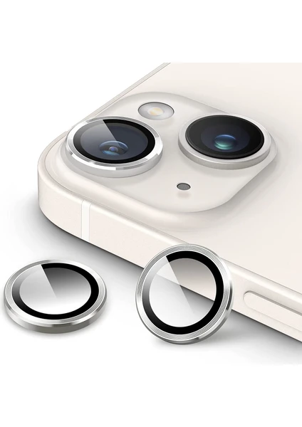 iPhone 13 Mini Kamera Koruyucu Lens Alüminyum Alışımlı Cam (gümüş)