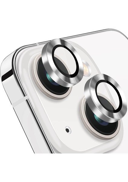 iPhone 13 Mini Kamera Koruyucu Lens Alüminyum Alışımlı Cam (gümüş)