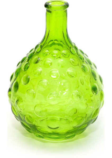 Yeşil Bubble Cam Vazo (15 Cm)