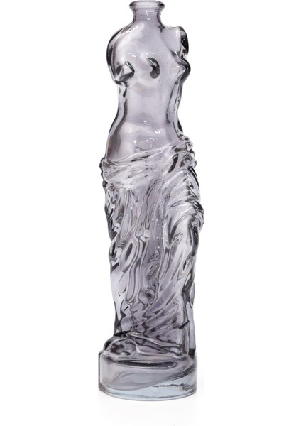 Siyah Venüs Cam Vazo (25 Cm)