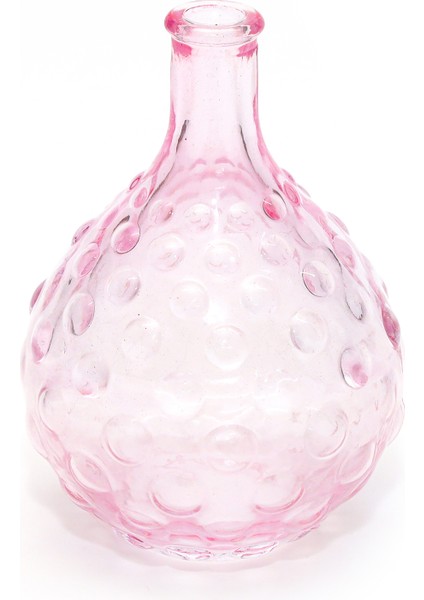Pembe Bubble Cam Vazo(15 Cm)