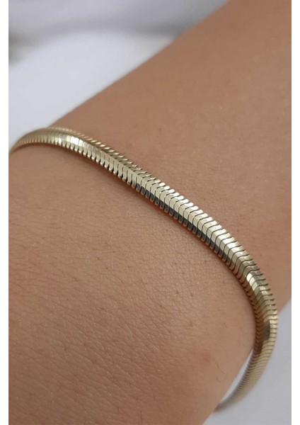 14 Ayar Altın İtalyan Balıksırtı Bileklik modelleri