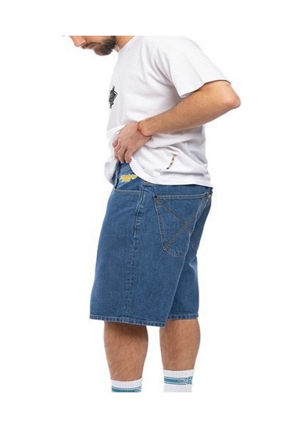 Homeboy X-Tra Baggy Rahat Kesim Unisex Mavi Kot Şort fiyatları