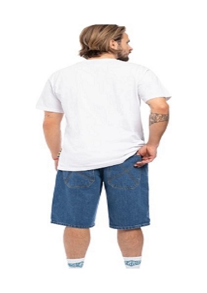 Homeboy X-Tra Baggy Rahat Kesim Unisex Mavi Kot Şort modelleri