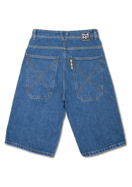Homeboy X-Tra Baggy Rahat Kesim Unisex Mavi Kot Şort indirimleri