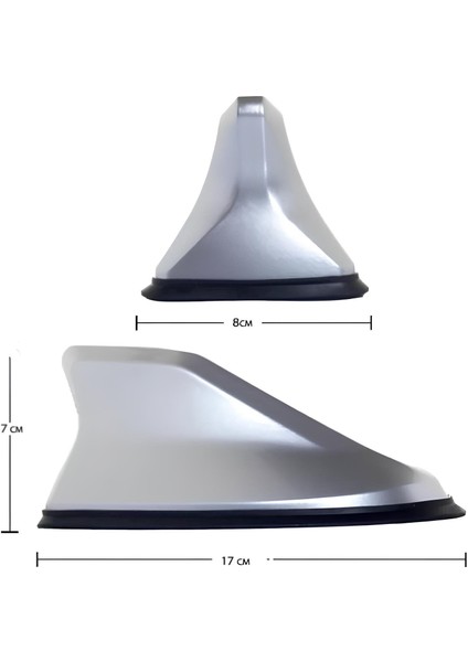 Audi A3 Uyumlu Köpek Balığı Balık Sırtı Shark Anten Gri