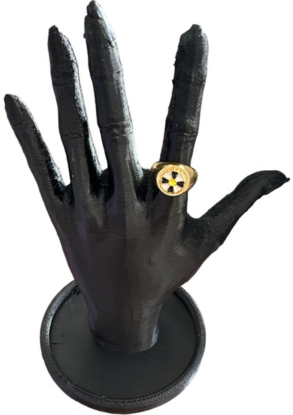 Altın Renk Çiçek Figürlü Ayarlanabilir Yüzük