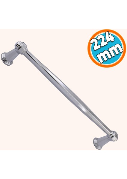 Mobilya Mutfak Dolabı Çekmece Dolap Kapak Kulbu Kulpu Metal 224 mm Krom Kulp
