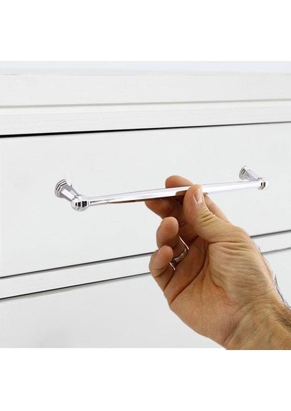 Mobilya Mutfak Dolabı Çekmece Dolap Kapak Kulbu Kulpu Metal 224 mm Krom Kulp