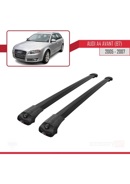 Audi A4 (B7) Avant 2005-2007 Arası ile Uyumlu Ace-1 Ara Atkı Tavan Barı Siyah modelleri