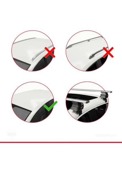 Chevrolet Spark (M400) 2016-2022 Arası ile Uyumlu Ace-4 Ara Atkı Tavan Barı Gri modelleri