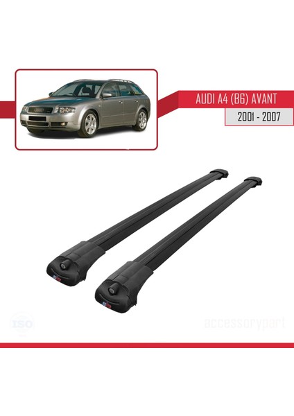 Audi A4 (B6) Avant 2002-2004 Arası ile Uyumlu Ace-1 Ara Atkı Tavan Barı Siyah