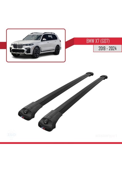 Bmw X7 (G07) 2019 ve Sonrası ile Uyumlu Ace-1 Ara Atkı Tavan Barı Siyah modelleri