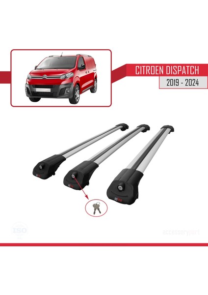 Citroen Dispatch 2019 ve Sonrası ile Uyumlu Ace-1 Ara Atkı Tavan Barı Gri 3 Adet Bar fırsatları