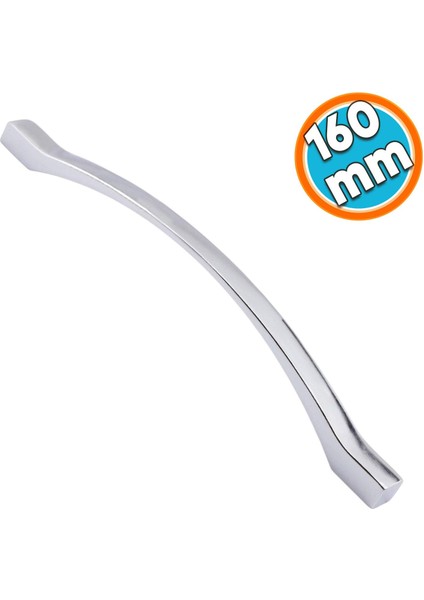 Mobilya Mutfak Dolabı Çekmece Dolap Kapak Kulpu Kulbu Krom Metal Kulp 160 mm