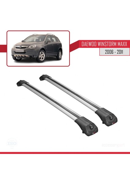 Daewoo Winstorm Maxx 2006-2011 Arası ile Uyumlu Ace-1 Ara Atkı Tavan Barı Gri modelleri