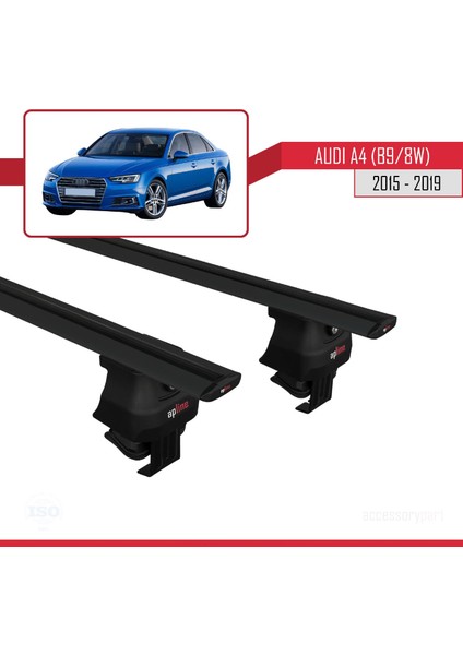 Audi A4 (B9/8W) 2015-2019 Arası ile Uyumlu Ace-4 Ara Atkı Tavan Barı Siyah fırsatları