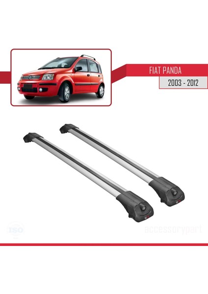 Fiat Panda 2003-2012 Arası ile Uyumlu Ace-1 Ara Atkı Tavan Barı Gri modelleri