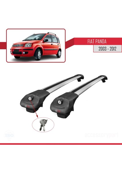 Fiat Panda 2003-2012 Arası ile Uyumlu Ace-1 Ara Atkı Tavan Barı Gri fırsatları