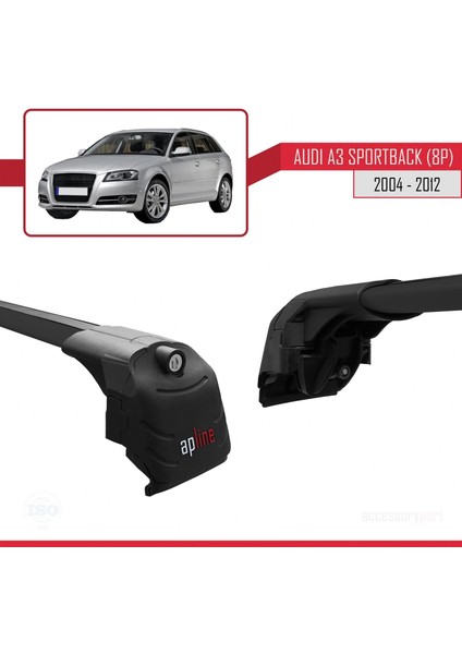 Audi A3 (8p) Sportback 2004-2012 Arası ile Uyumlu Ace-2 Ara Atkı Tavan Barı Siyah fırsatları