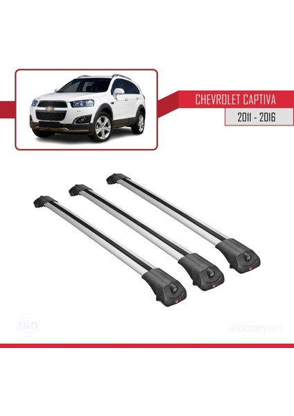 Chevrolet Captiva 2011-2016 Arası ile Uyumlu Ace-1 Ara Atkı Tavan Barı Gri 3 Adet Bar modelleri
