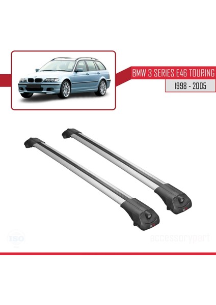 Bmw 3 Serisi Için Estate - Tourıng (E46) 1998-2005 Arası ile Uyumlu Ace-1 Ara Atkı Tavan Barı Gri modelleri