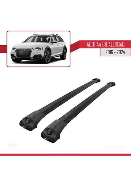 Audi A4 (B9) Allroad 2016 ve Sonrası ile Uyumlu Ace-1 Ara Atkı Tavan Barı Siyah modelleri