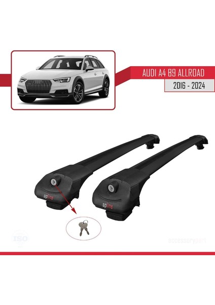 Audi A4 (B9) Allroad 2016 ve Sonrası ile Uyumlu Ace-1 Ara Atkı Tavan Barı Siyah fırsatları