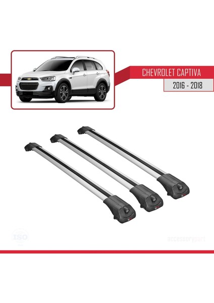 Chevrolet Captiva 2016-2018 Arası ile Uyumlu Ace-1 Ara Atkı Tavan Barı Gri 3 Adet Bar modelleri