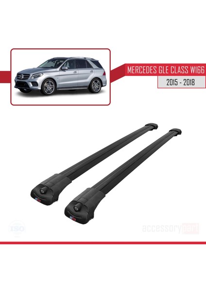 Mercedes Gle Class (W166) 2015-2018 Arası ile Uyumlu Ace-1 Ara Atkı Tavan Barı Siyah modelleri