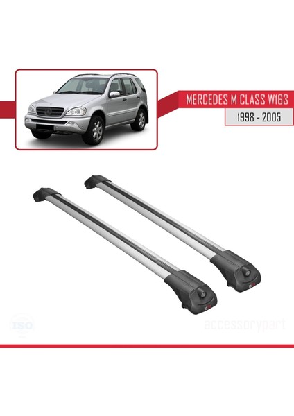 Mercedes M Class (W163) 1998-2005 Arası ile Uyumlu Ace-1 Ara Atkı Tavan Barı Gri modelleri