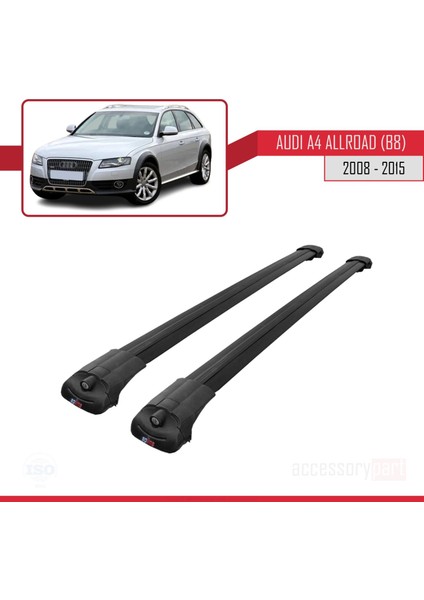 Audi A4 (B8) Allroad 2008-2015 Arası ile Uyumlu Ace-1 Ara Atkı Tavan Barı Siyah modelleri