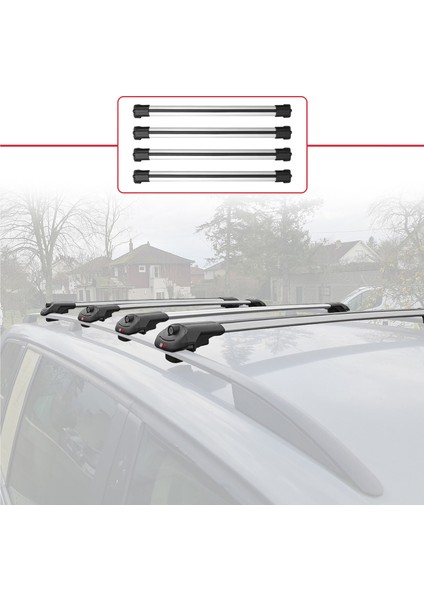 Citroen Berlingo 2008-2018 Arası ile Uyumlu Ace-1 Ara Atkı Tavan Barı Gri 4 Adet Bar fiyatları