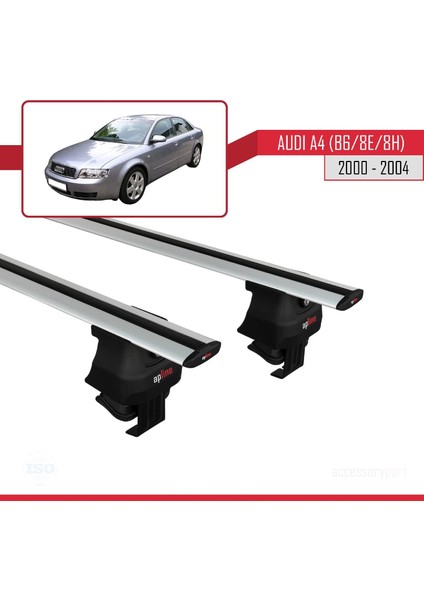 Audi A4 (B6/8e/8h) 2000-2004 Arası ile Uyumlu Ace-4 Ara Atkı Tavan Barı Gri