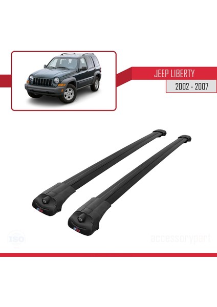 Jeep Liberty 2002-2007 Arası ile Uyumlu Ace-1 Ara Atkı Tavan Barı Siyah modelleri
