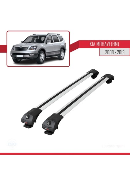 Kia Mohave (Hm) 2008-2019 Arası ile Uyumlu Ace-1 Ara Atkı Tavan Barı Gri modelleri