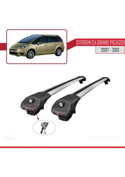 Citroen C4 Grand Picasso 2007-2013 Arası ile Uyumlu Ace-1 Ara Atkı Tavan Barı Gri fırsatları