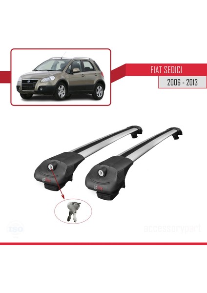 Fiat Sedici 2006-2013 Arası ile Uyumlu Ace-1 Ara Atkı Tavan Barı Gri fırsatları