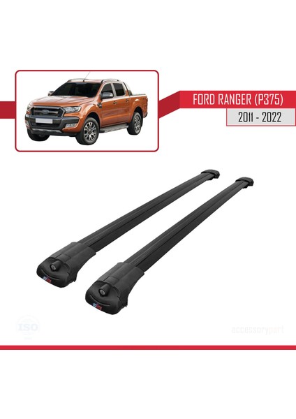 Ford Ranger 2011-2022 Arası ile Uyumlu Ace-1 Ara Atkı Tavan Barı Siyah modelleri