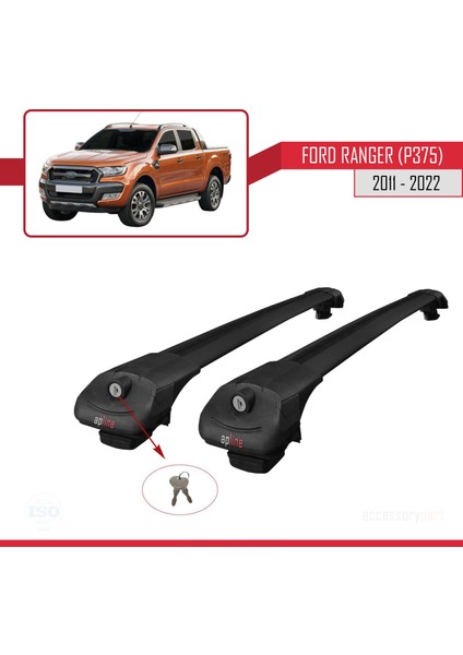 Ford Ranger 2011-2022 Arası ile Uyumlu Ace-1 Ara Atkı Tavan Barı Siyah fırsatları