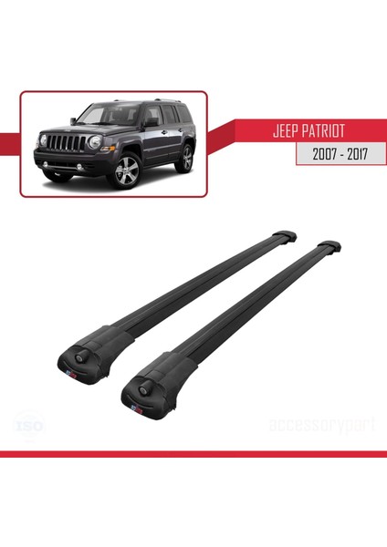 Jeep Patriot 2007-2017 Arası ile Uyumlu Ace-1 Ara Atkı Tavan Barı Siyah modelleri