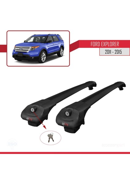 Ford Explorer 2011-2015 Arası ile Uyumlu Ace-1 Ara Atkı Tavan Barı Siyah fırsatları