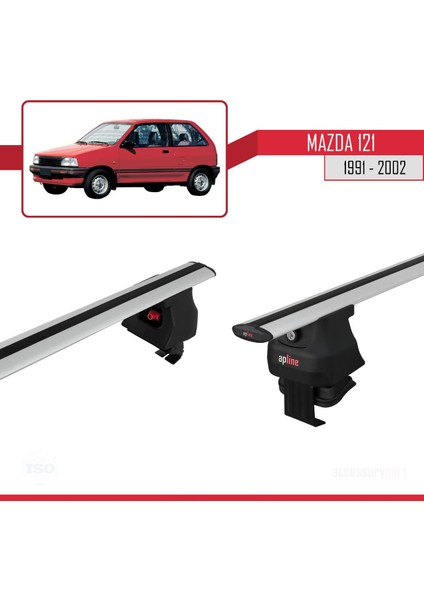 Mazda 121 1991-2002 Arası ile Uyumlu Ace-4 Ara Atkı Tavan Barı Gri modelleri