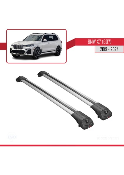 Bmw X7 (G07) 2019 ve Sonrası ile Uyumlu Ace-1 Ara Atkı Tavan Barı Gri modelleri