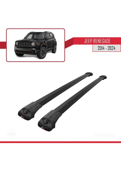 Jeep Renegade 2014 ve Sonrası ile Uyumlu Ace-1 Ara Atkı Tavan Barı Siyah modelleri