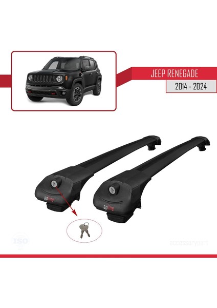 Jeep Renegade 2014 ve Sonrası ile Uyumlu Ace-1 Ara Atkı Tavan Barı Siyah fırsatları