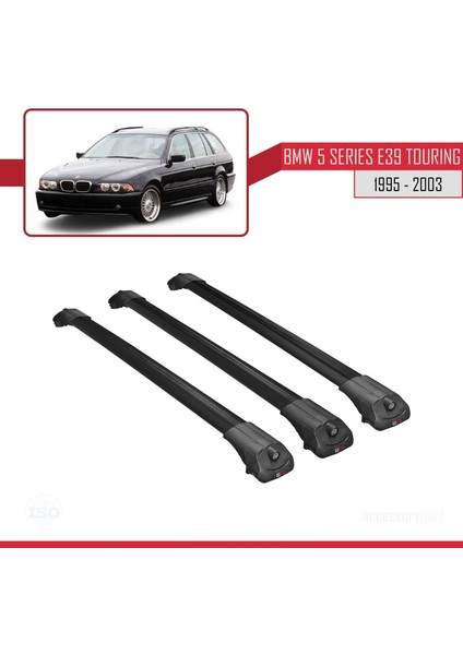 Bmw 5 Serisi (E39) Tourıng 1995-2003 Arası ile Uyumlu Ace-1 Ara Atkı Tavan Barı Siyah 3 Adet Bar modelleri