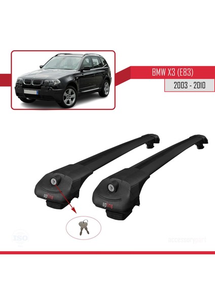 Bmw X3 E83 2003-2010 Arası ile Uyumlu Ace-1 Ara Atkı Tavan Barı Siyah fırsatları