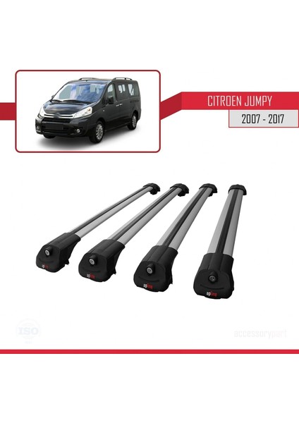 Citroen Jumpy 2007-2017 Arası ile Uyumlu Ace-1 Ara Atkı Tavan Barı Gri 4 Adet Bar fırsatları