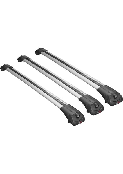 Citroen C-Crosser 2006-2013 Arası ile Uyumlu Ace-1 Ara Atkı Tavan Barı Gri 3 Adet Bar